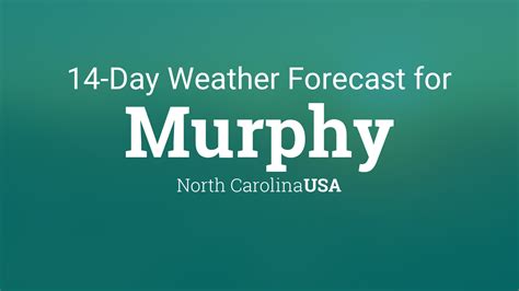 10 day forecast for murphy nc. TOMORROW’S WEATHER FORECAST. 10/9. 69° / 48°. RealFeel® 70°. Nice with plenty of sunshine. 