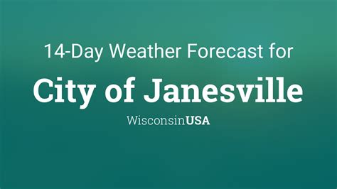 1 day ago · Point Forecast: Janesville WI 42.69°N 89.01°W: ... North wind between 10 and 16 mph, with gusts as high as 28 mph. ... 3 Day History: . 