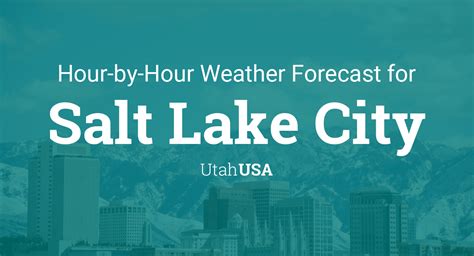 Salt Lake City, UT Hourly Weather Forecast star_ratehome. 28 ... Length of Day . 10 h 49 m . Tomorrow will be 2 minutes 34 seconds longer . Moon. 1:21 PM. 4:41 AM. waxing gibbous. 75% of the Moon ...
