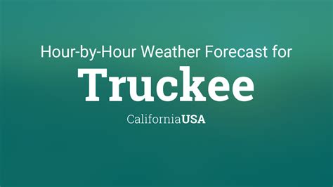 Detailed wind & weather forecast for Truckee-Tahoe Airport / California, United States of America for kitesurfing, windsurfing, sailing, fishing & hiking. Map Locations. ... The horizontal resolution is about 13 km. Forecasts are computed 4 times a day, at about 10:00 PM, 4:00 AM, 10:00 AM and 4:00 PM Pacific Daylight Time. .... 