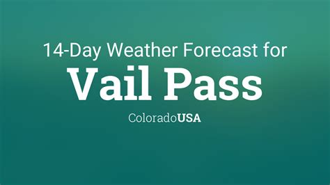 Point Forecast: Vail CO. 39.64°N 106.39°W (Elev. 8238 ft) Last Update: 9:25 pm MDT Oct 7, 2023. Forecast Valid: 10pm MDT Oct 7, 2023-6pm MDT Oct 14, 2023. Forecast Discussion.. 