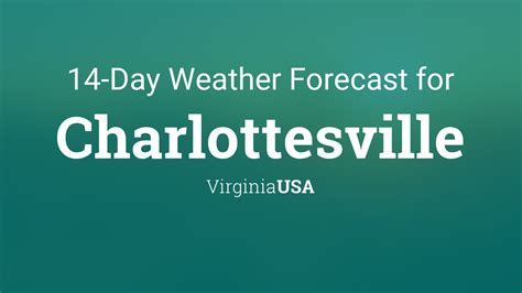 Be prepared with the most accurate 10-day forecast for Charlottesville, VA, United States with highs, lows, chance of precipitation from The Weather Channel and Weather.com. 