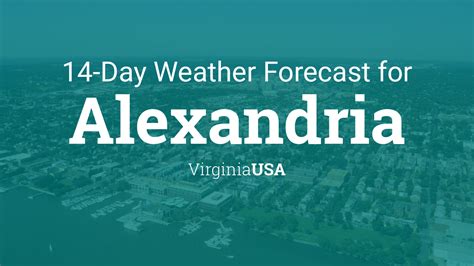 75° / 59°. 62%. Periods of rain. Sun. OCT 8. 72° / 58°. 73%. Cloudy with showers. 10-day weather forecast and detailed weather reports for Alexandria, VA.. 