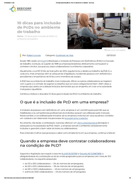 10 dicas para inclusão de PcDs no ambiente de trabalho - BeeCorp