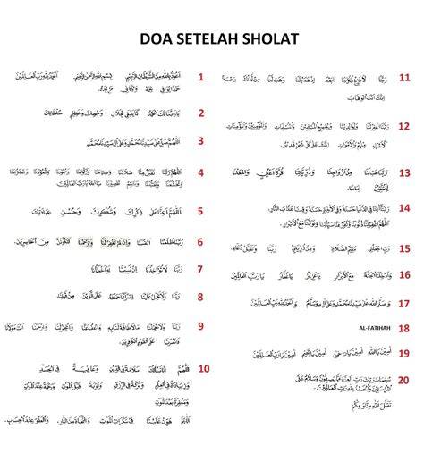 10 Doa Setelah Sholat