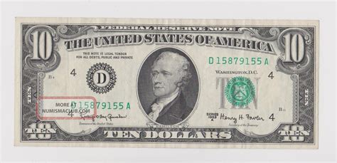 However, circulated Barr notes regularly sell for around $5 to $10, with the Star Note versions selling closer to $20 each. The highest recorded sale on eBay for a Gem mint condition Barr note was $125. It’s worth noting that only 12.3 million Barr notes were issued as Star Notes, which adds to their desirability among collectors.. 