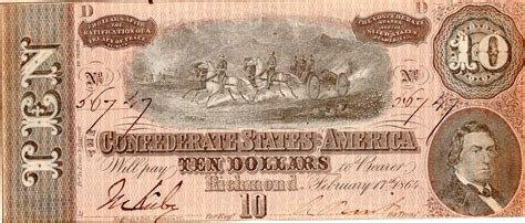 Value of December 2nd, 1862 Confederate $10 Bill from Richmond, Virginia. Year: December 2nd, 1862. Type: Confederate Paper Money. Denomination: Ten Dollar Bill. Value: The value of all confederate money is based on the condition of each bill.. 