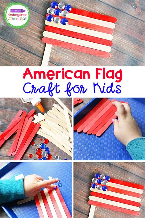 10 Easy American Flag Crafts For Preschoolers Totschool American Flag For Kindergarten - American Flag For Kindergarten