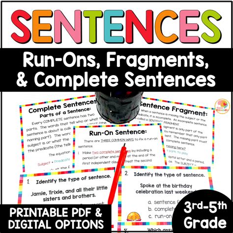 10 Engaging Run On Sentence Activities For Students Run On Sentence Activities - Run On Sentence Activities