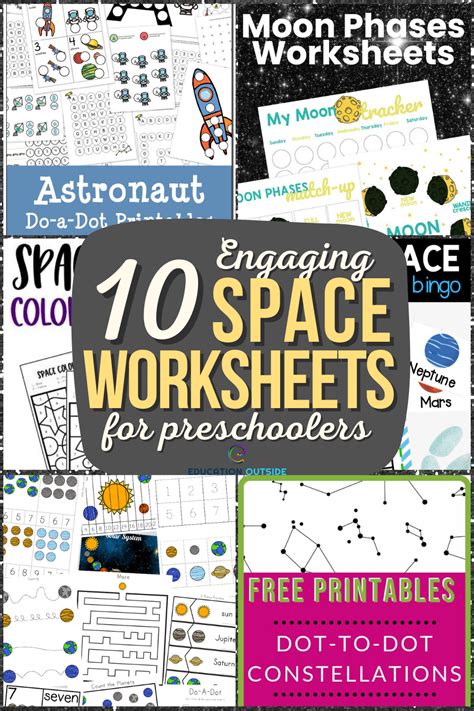 10 Engaging Space Worksheets For Preschool Kids Outer Space Worksheets For Preschool - Outer Space Worksheets For Preschool