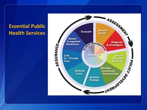 10 essential public health services examples. Essential Service #8: Assure a competent public health and personal healthcare workforce. Essential Service #9: Evaluate effectiveness, accessibility, and quality of personal and population-based health services. Essential Service #10: Research for new insights and innovative solutions to health problems. Sources: The Future of Public … 