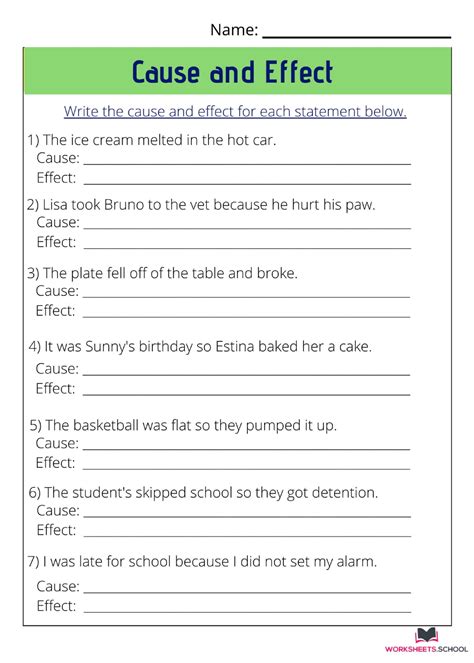 10 Free Cause And Effect Worksheets Pdf Eduworksheets Cause And Effect Worksheet Answers - Cause And Effect Worksheet Answers