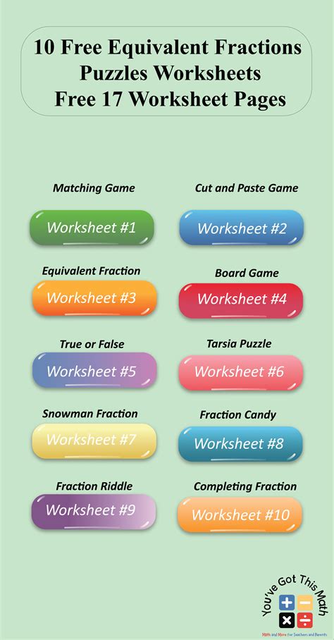 10 Free Equivalent Fractions Puzzles Worksheets You X27 Matching Equivalent Fractions Worksheet - Matching Equivalent Fractions Worksheet