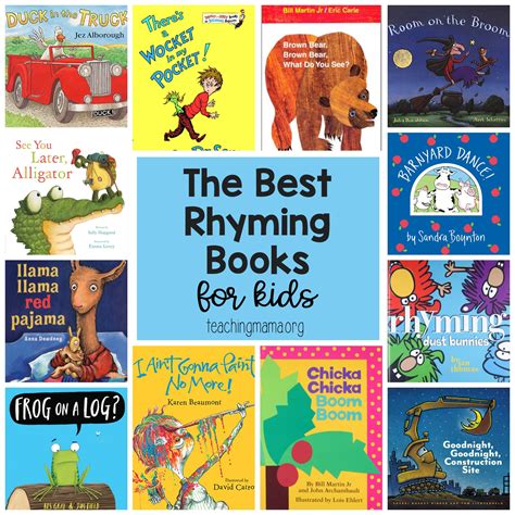 10 Great Books For Teaching Rhyming Learning At Kindergarten Rhyming Books - Kindergarten Rhyming Books