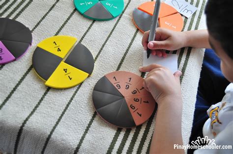 10 Manipulatives For Teaching Fraction Circles Number Dyslexia Montessori Fraction Circles Printable - Montessori Fraction Circles Printable