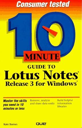 10 minute guide to lotus notes for windows. - Kongskilde 700 grain vac parts manual.