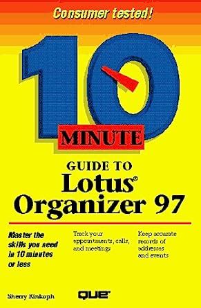 10 minute guide to lotus organizer 97 for windows 95. - Fixed mobile convergence handbook by syed a ahson.