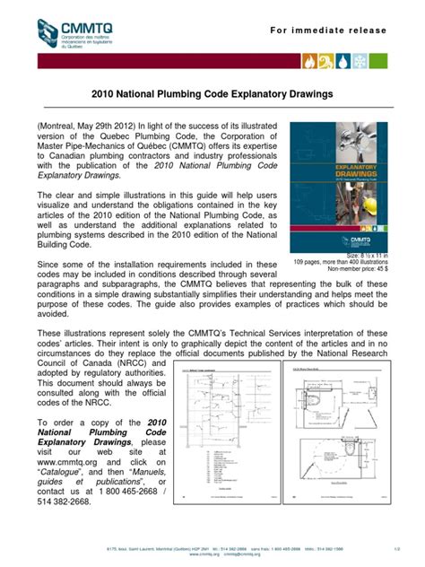 10 National Plumbing Code Explanatory Drawings Mca C