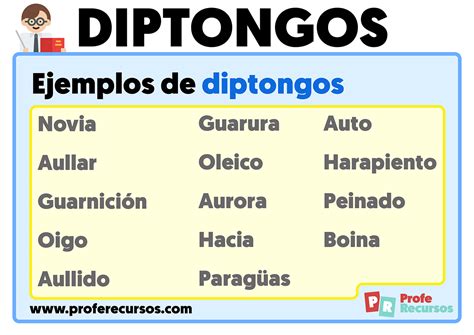 10 Palabras Con Diptongo