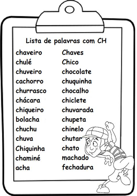 10 Palavras Com Ch