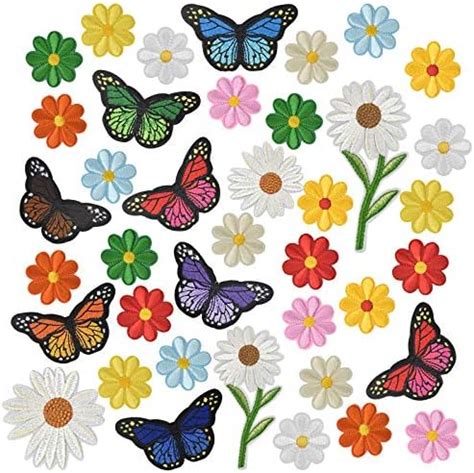 10 pcs Embroidery Butterfly Sew On Patch Badge Embroidered