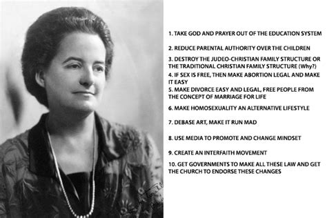 10 point plan by alice bailey. Bailey’s 10-point plan to destroy Christianity builds its foundation on these planks: Take God and prayer out of the education system. Reduce parental authority over children. Destroy the Judeo-Christian family structure or the traditional Christian family structure. If sex is free, then make abortion legal and make it easy. 