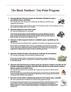 10 Point Program Black Panthers