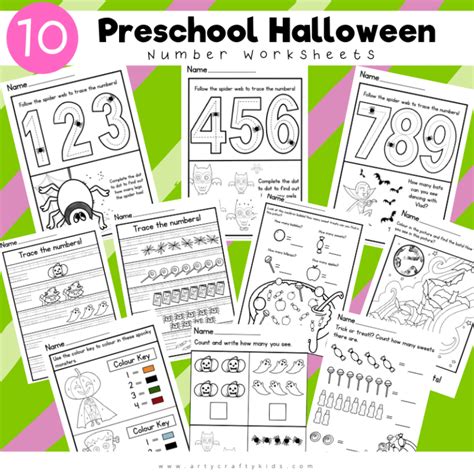 10 Preschool Halloween Number Worksheets Arty Crafty Kids Number 5 Halloween Preschool Worksheet - Number 5 Halloween Preschool Worksheet