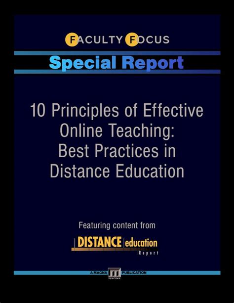 10 principles of effective online teaching best practices