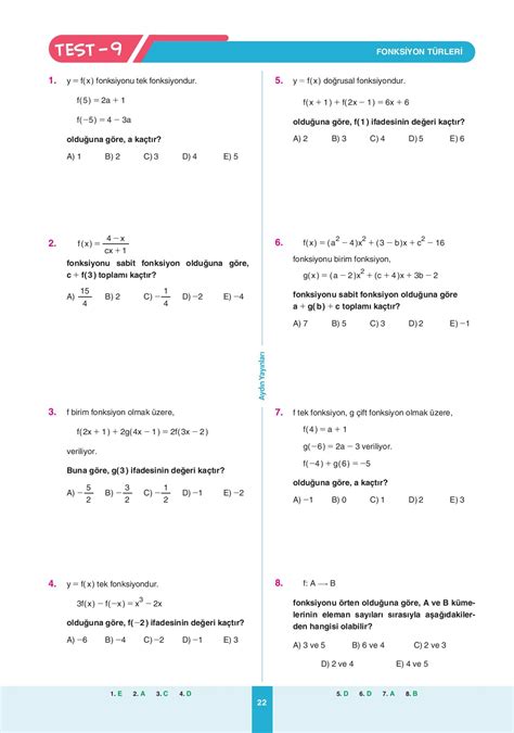 10 sınıf matematik fonksiyonlar pdf