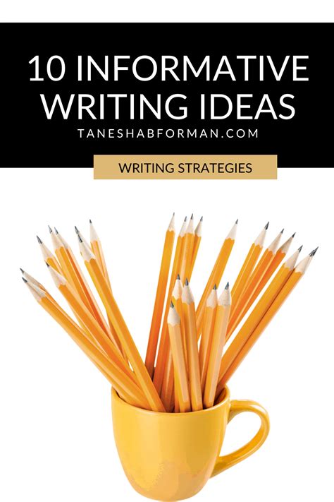 10 Secondary Informative Writing Ideas Tanesha B Forman Informative Writing Ideas - Informative Writing Ideas