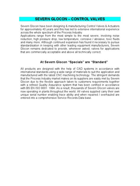 10 Severn Glocon Cv Sizing Selection Manual