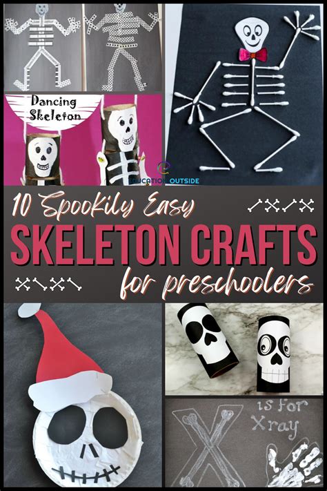 10 Spookily Easy Skeleton Crafts For Preschool Education Skeleton Activity For Kindergarten - Skeleton Activity For Kindergarten