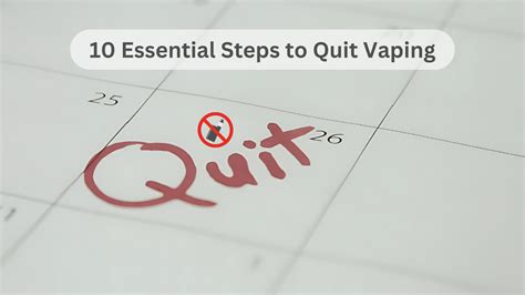 10 steps to quit vaping How to