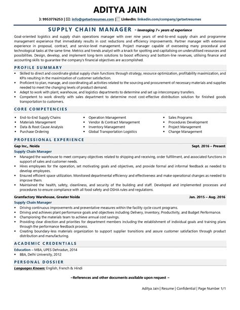 10 Supply Chain Manager Resume Examples For 2023 Supply Chain Manager Resume - Supply Chain Manager Resume
