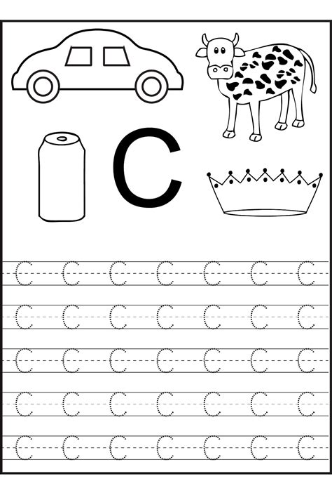 10 Tracing Letter C Worksheets Easy Print Amp Letter C Tracing Page - Letter C Tracing Page
