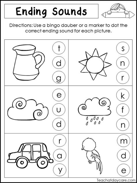 10 Worksheets For Ending Sounds Practice Scriptiva Paper Kindergarten Ending Sounds Worksheet - Kindergarten Ending Sounds Worksheet