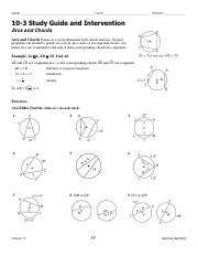 Read 10 3 Study Guide And Intervention Measuring Arcs 