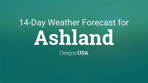 Get the monthly weather forecast for Ashland, OR, including daily high