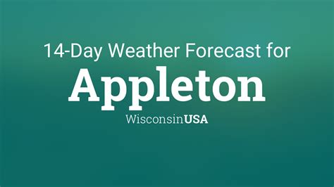 Local Forecast Office More Local Wx 3 Day History Hourly Weather Forecast. Extended Forecast for Appleton WI . This Afternoon. High: 70 °F. Chance Showers. Tonight. Low: 57 °F. T-storms then Chance T-storms. Wednesday. High: 72 °F. Mostly Sunny. Wednesday Night. Low: 54 °F. Mostly Clear. Thursday.. 