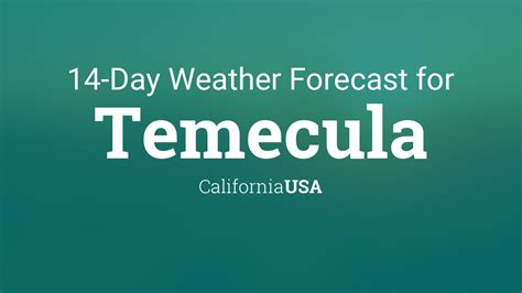 Be prepared with the most accurate 10-day forecast for Temecula, CA with highs, lows, chance of precipitation from The Weather Channel and Weather.com. 