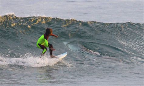 10-year-old surfer photobombed by wave-sharing …