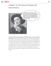 10. The State of Things The State Pattern Head First Design Patterns