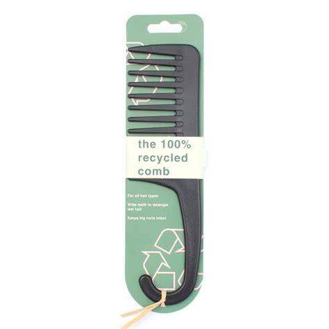 100% recycled plastic wide tooth comb 22cm - Inca UK - raincitystudios.com
