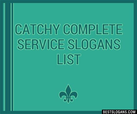 100+ Catchy Complete Service Slogans 2024 + Generator