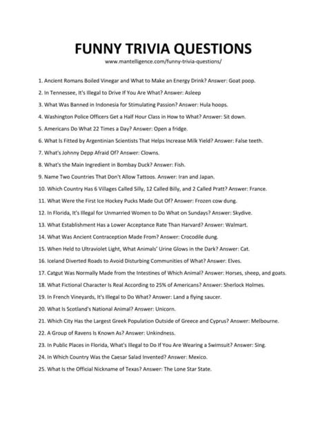 100+ Funny Trivia Questions and Answers [2024]