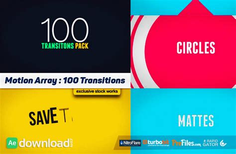 100+ Transitions Pack Motion Graphics Templates Motion Array