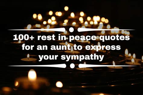 100+ rest in peace quotes for an aunt to express your …