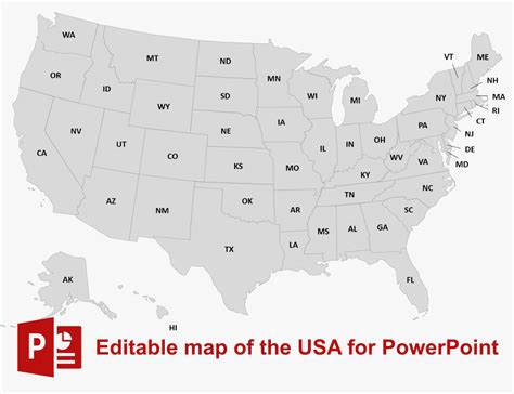 100 Editable US Map Template for PowerPoint with States