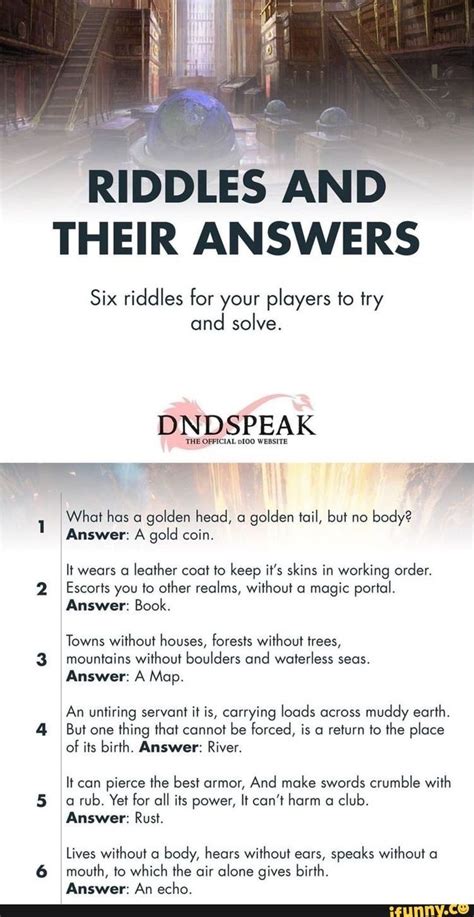 100 Riddles and Their Answers - Dndspeak